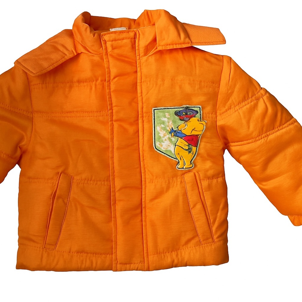 Vintage Disney Baby Winnie the Pooh Orange Puffer Jacket – Size 12 Months